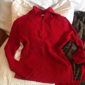 Liz Claiborne Vibrant Red Cowl Neck Sweater